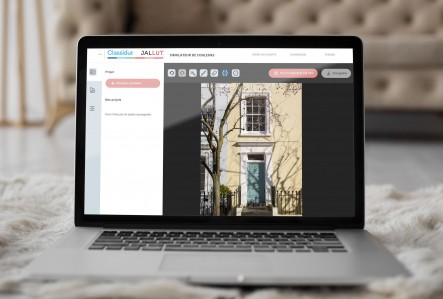 Utilisation du Simulateur de Couleurs Classidur Jallut depuis un ordinateur pour un projet de ravalement de façade